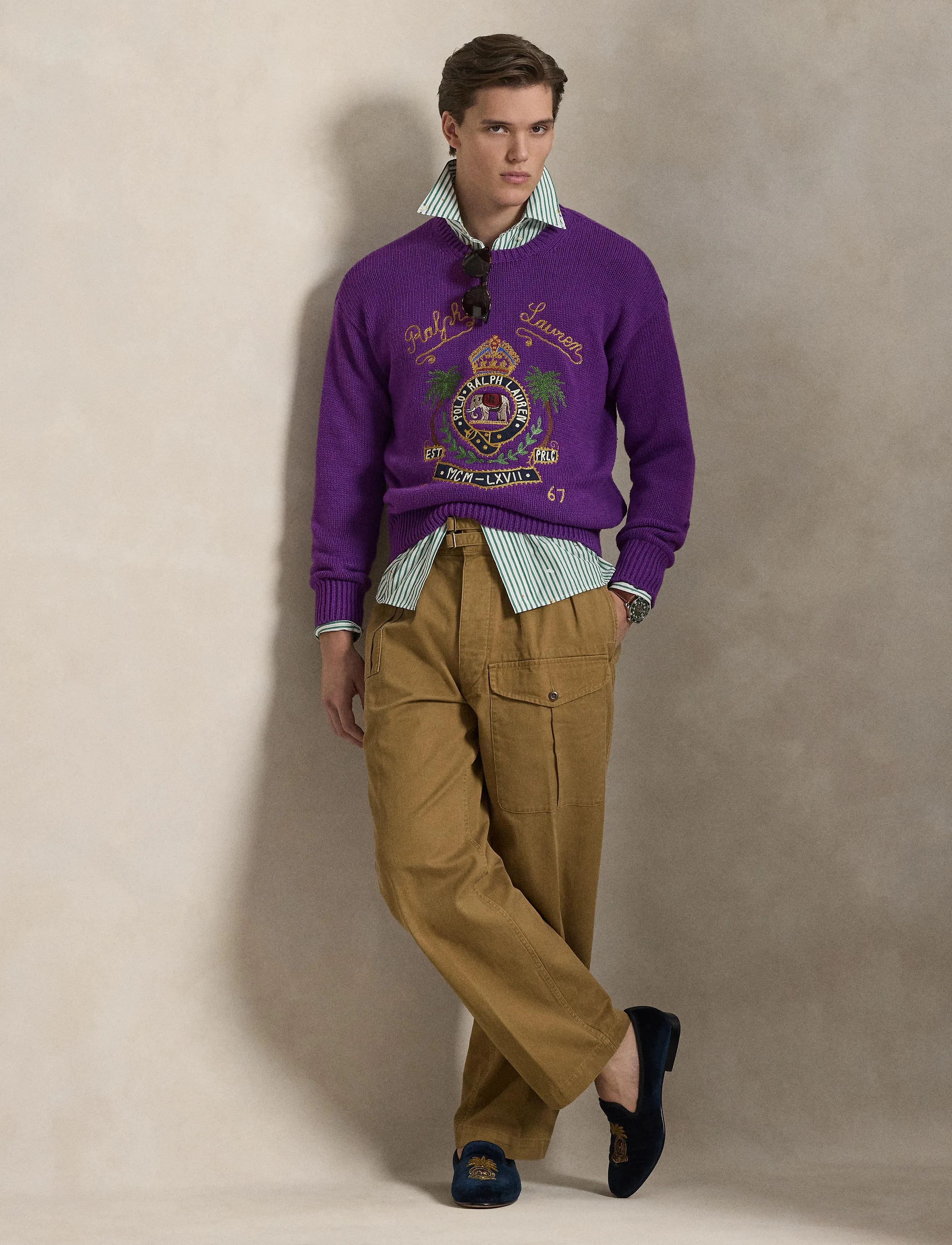 Polo Ralph Lauren Embroidered Cotton Sweater - Nach Anlass kaufen - PASSIONFLOWER PUR / purple