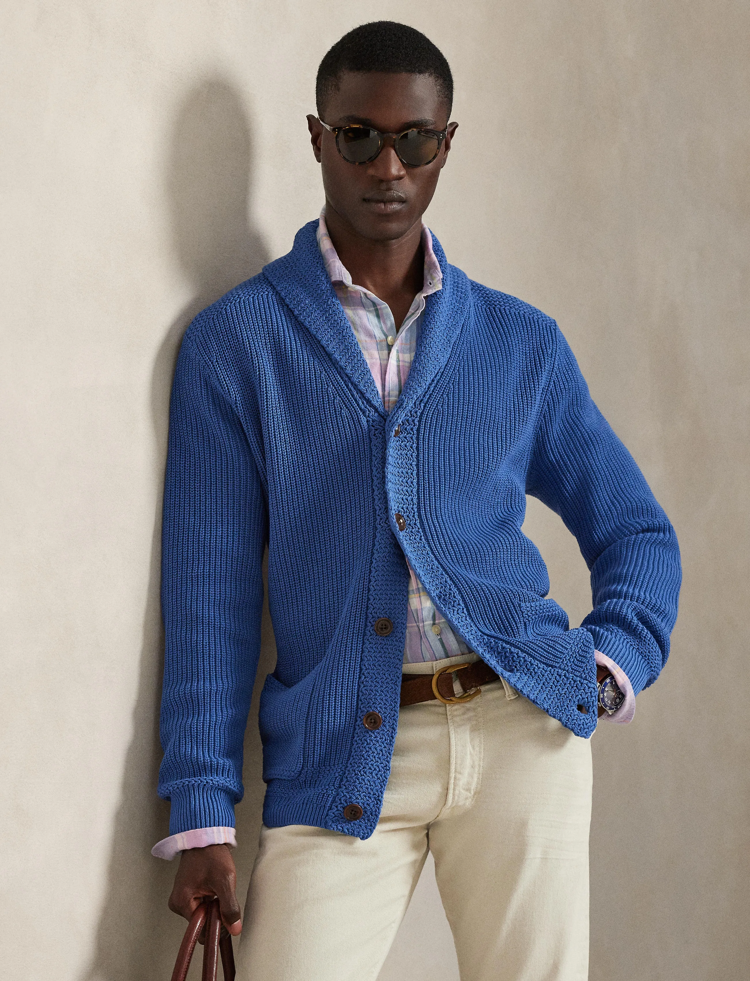 Polo Ralph Lauren - Cotton Shawl-Collar Cardigan - cardigans - modern royal - 4