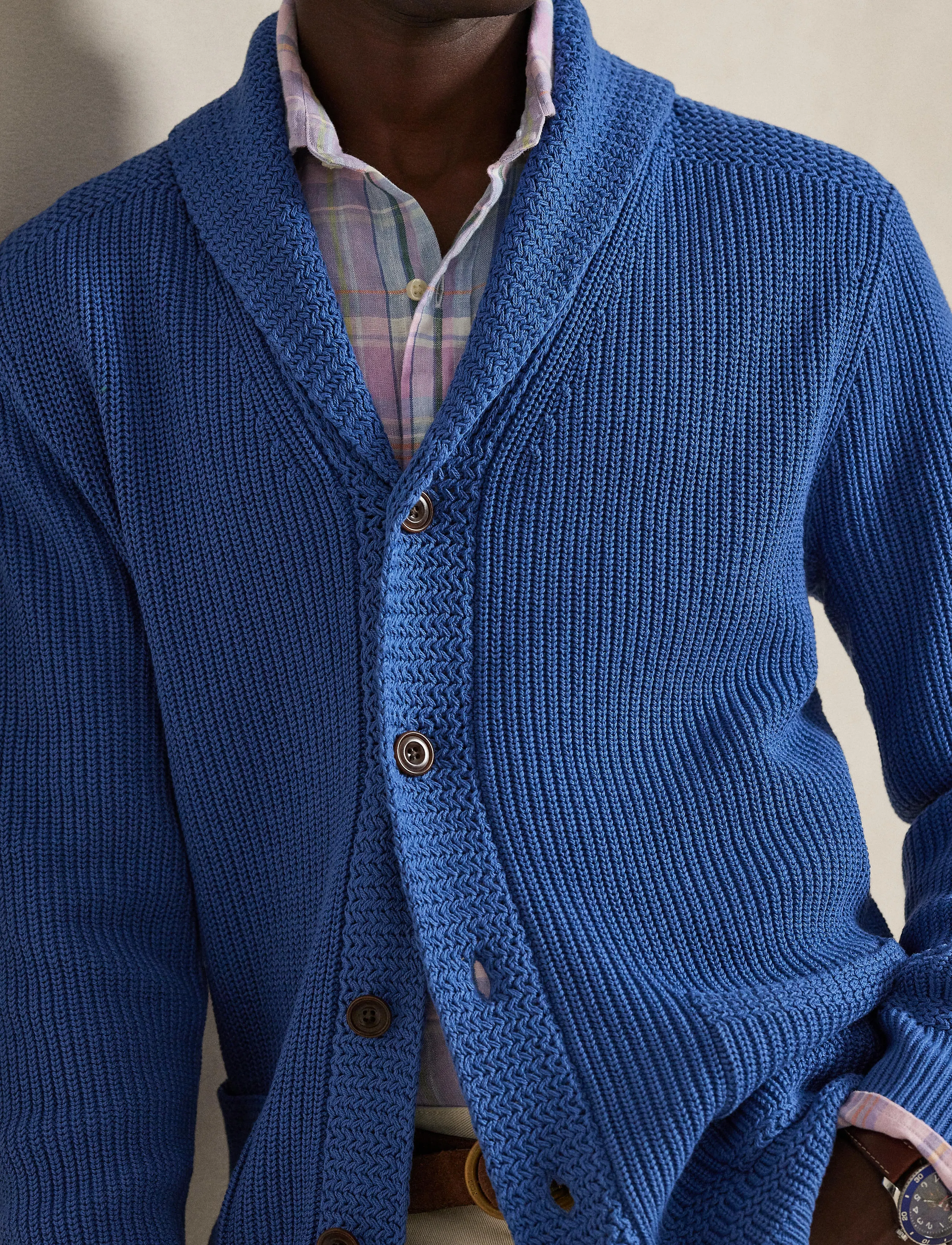 Polo Ralph Lauren - Cotton Shawl-Collar Cardigan - cardigans - modern royal - 5