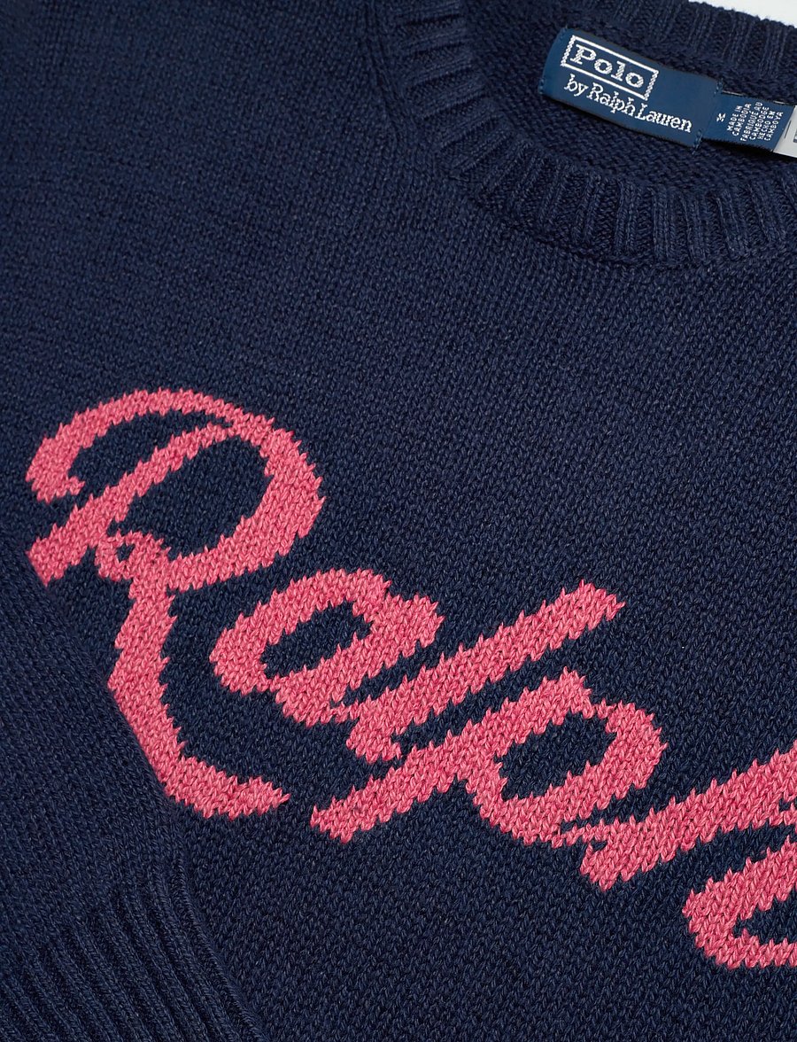 Polo Ralph Lauren - The Ralph Logo Sweater - knitted round necks - dark cobalt combo - 4