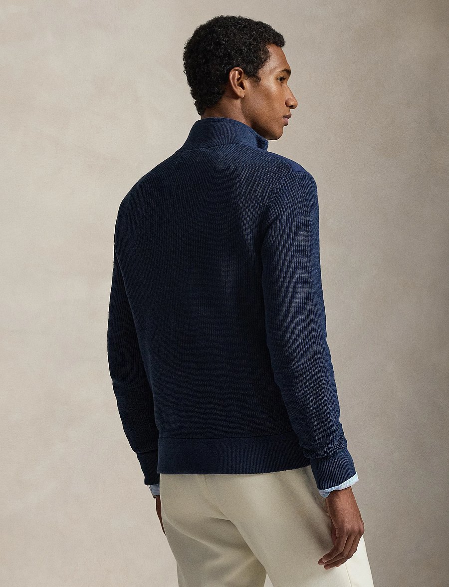 Polo Ralph Lauren - Hybrid Full-Zip Sweater - hybrid jakkar - navy linen combo - 5