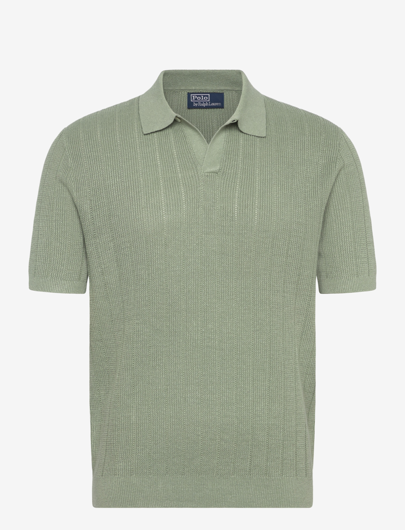 Polo Ralph Lauren - Linen Johnny-Collar Sweater - dzianinowe bluzki polo - light green - 0
