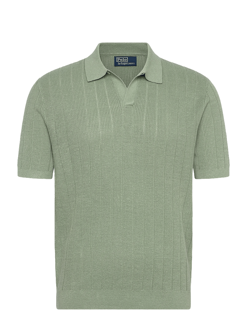 Polo Ralph Lauren - Linen Johnny-Collar Sweater - dzianinowe bluzki polo - light green - 0