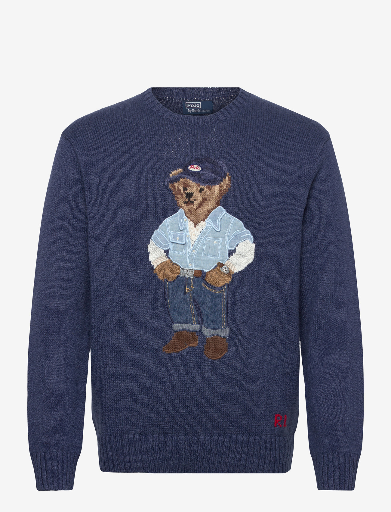 Polo Ralph Lauren - Polo Bear Linen-Cotton Sweater - truien met ronde hals - light navy - 0