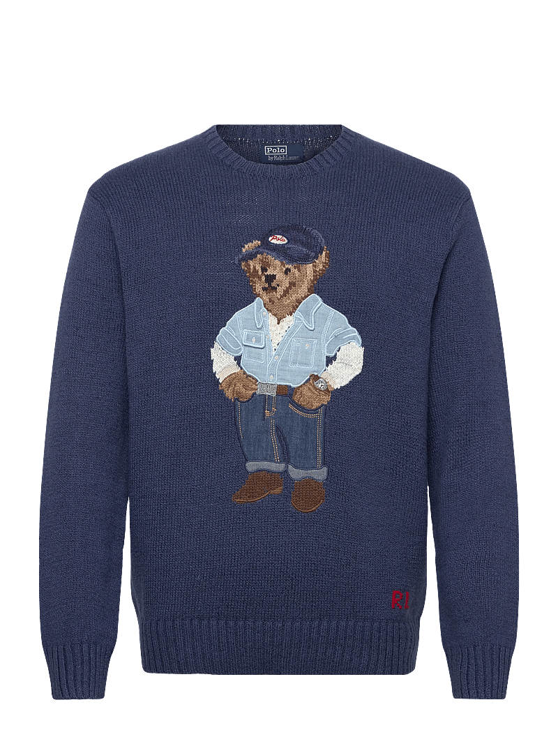 Polo Ralph Lauren - Polo Bear Linen-Cotton Sweater - truien met ronde hals - light navy - 0