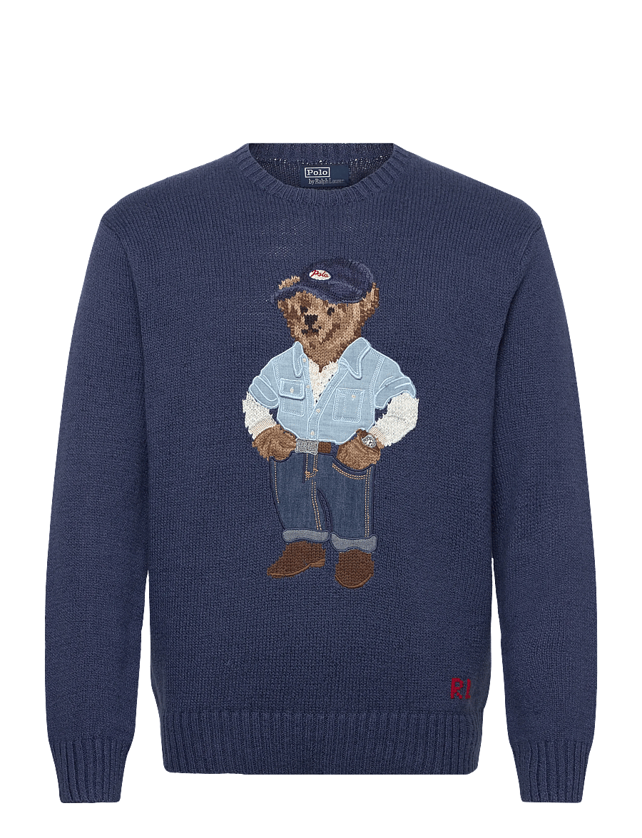 Polo Ralph Lauren - Polo Bear Linen-Cotton Sweater - Ümmarguse kaelusega kudumid - light navy - 0