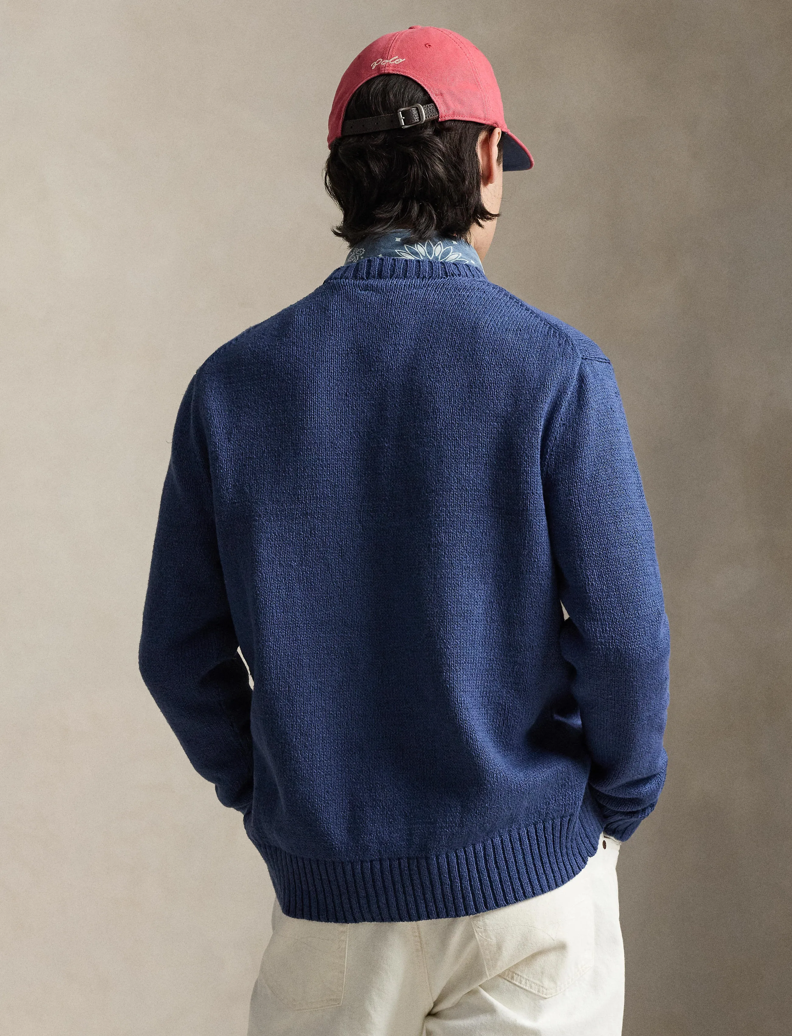Polo Ralph Lauren - Polo Bear Linen-Cotton Sweater - rundhalsad - light navy - 3