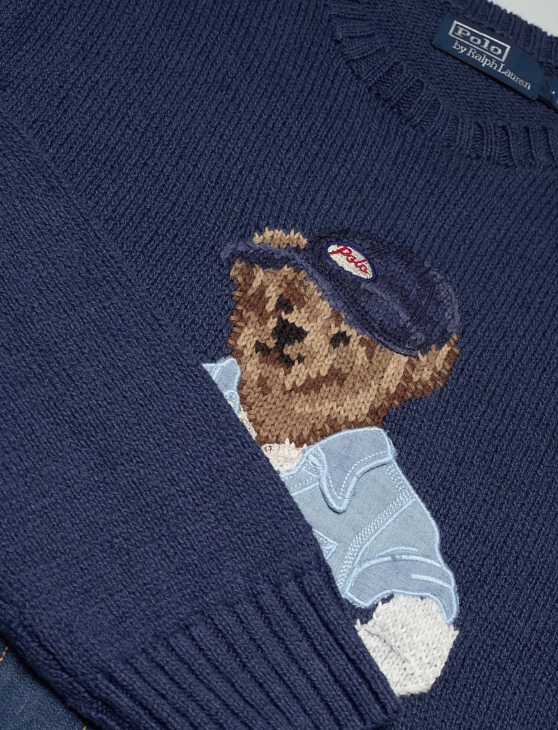 Polo Ralph Lauren - Polo Bear Linen-Cotton Sweater - truien met ronde hals - light navy - 2