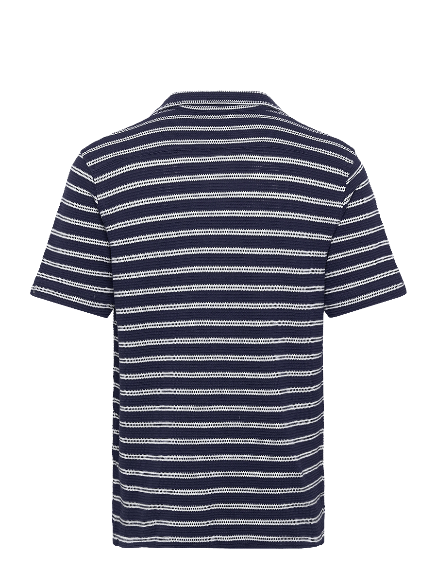 Polo Ralph Lauren - Striped Cotton-Blend Camp Shirt - chemises à rayures - newport navy/pale - 1