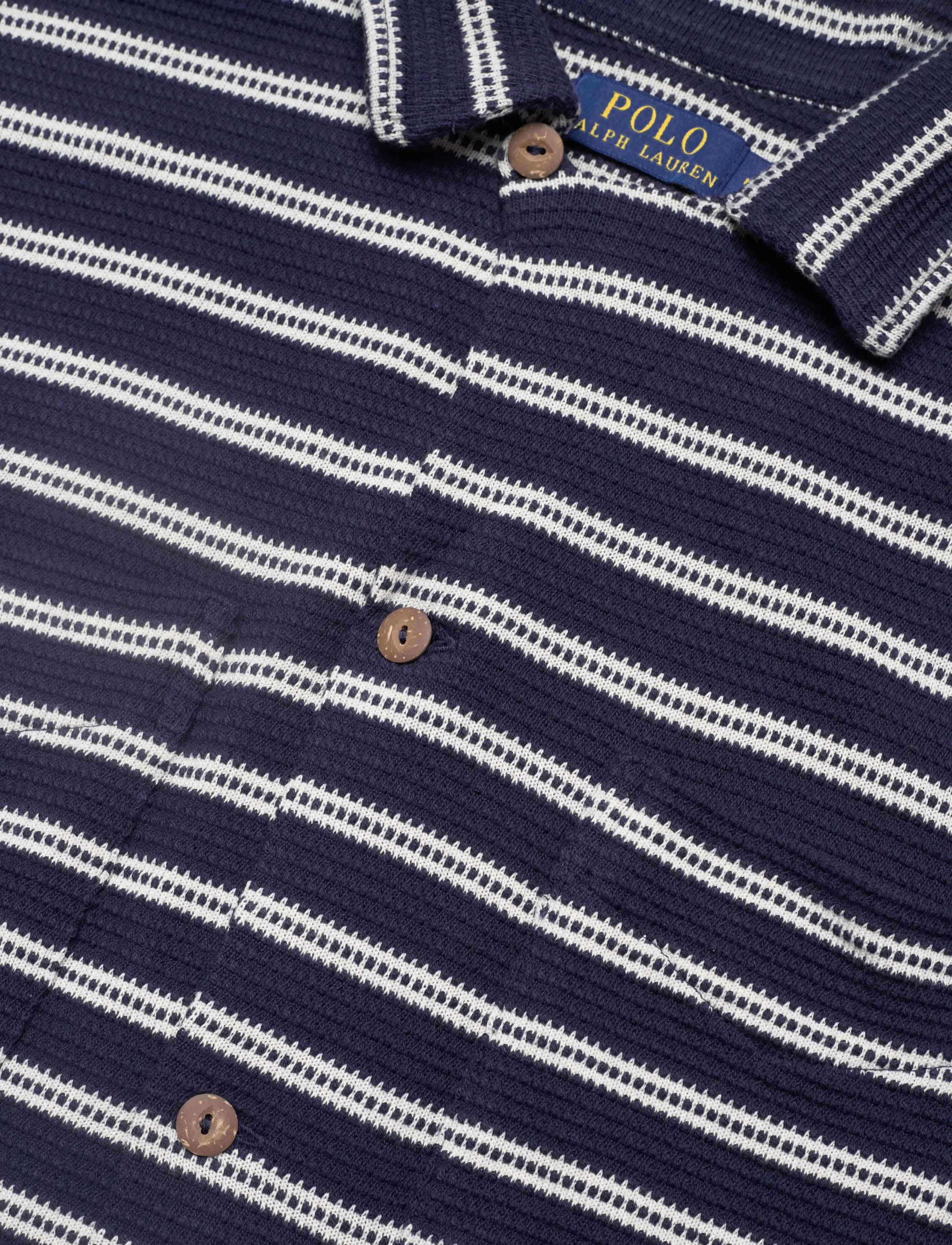 Polo Ralph Lauren - Striped Cotton-Blend Camp Shirt - casual - newport navy/pale - 3