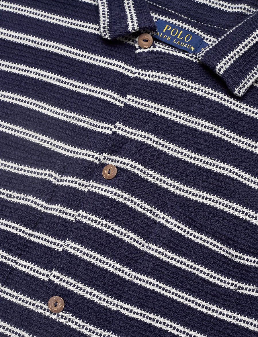 Polo Ralph Lauren - Striped Cotton-Blend Camp Shirt - chemises à rayures - newport navy/pale - 3