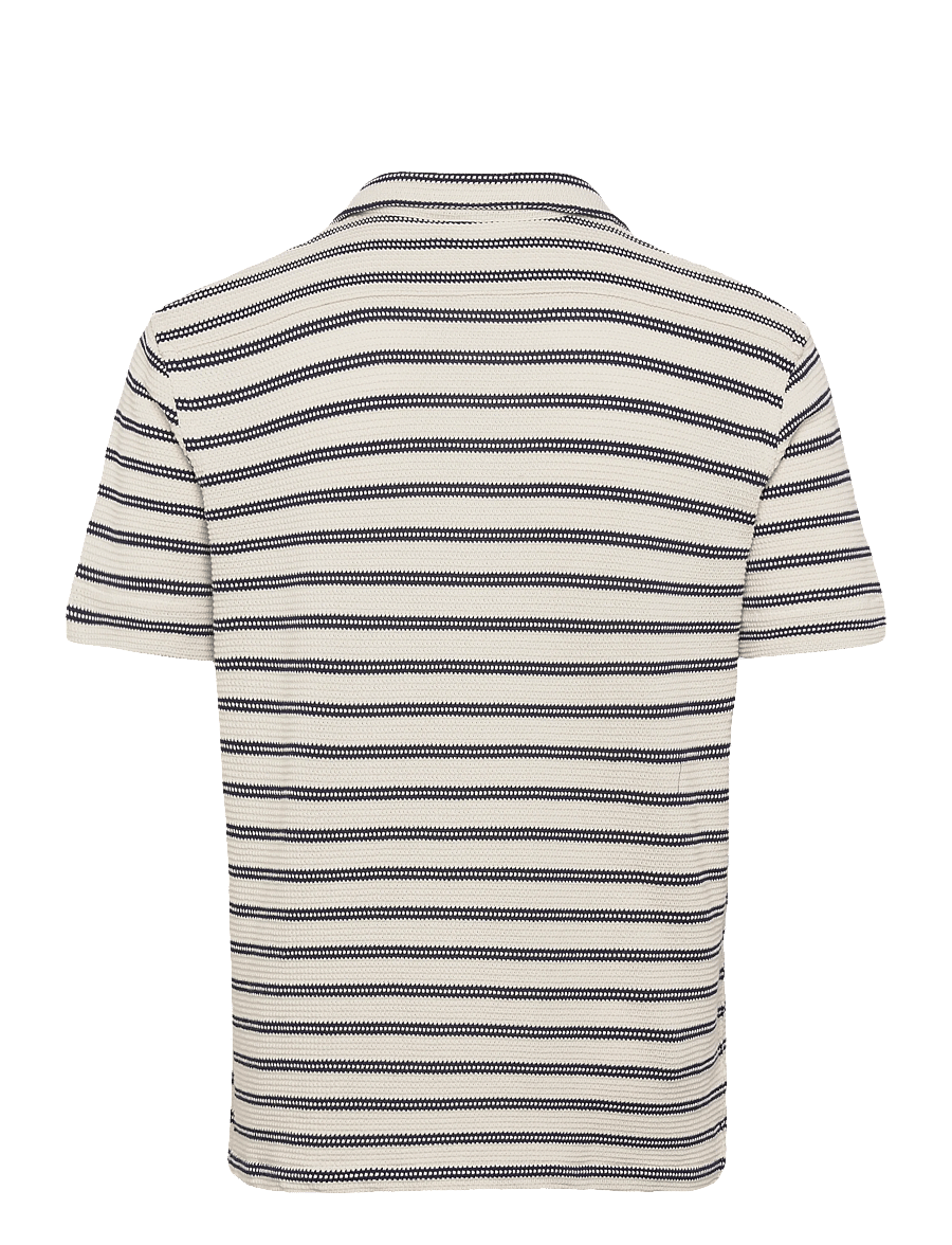 Polo Ralph Lauren - Striped Cotton-Blend Camp Shirt - dryžuoti marškiniai - pale cream/newpor - 1