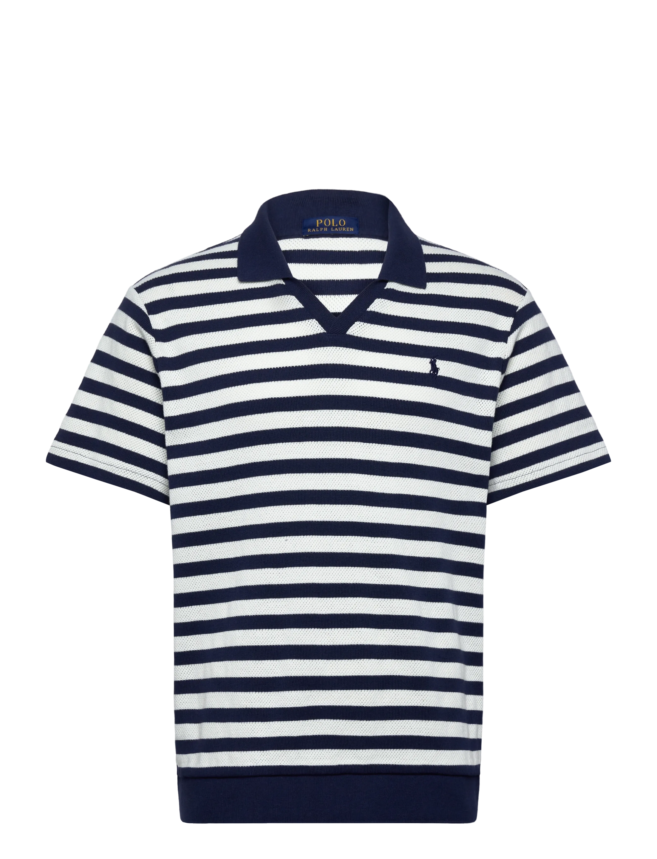 Polo Ralph Lauren Cotton Texture-Knt-Polo, XXL, Polos, Marineblau - Short-sleeved, Männerswear