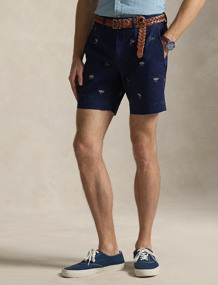 Polo Ralph Lauren - 32/1 STRETCH TWILL-WVN-SHORTS - casual shorts - newport navy w/ f - 0