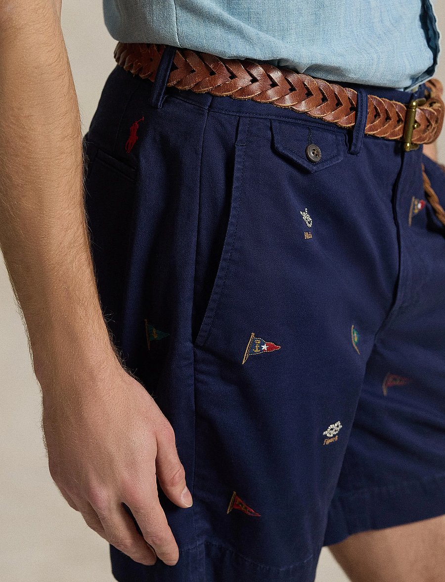 Polo Ralph Lauren - 32/1 STRETCH TWILL-WVN-SHORTS - casual shorts - newport navy w/ f - 4