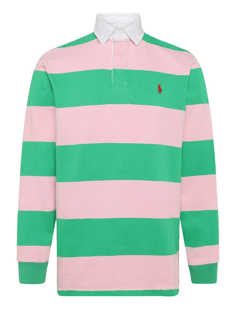 Polo Ralph Lauren - HEAVY RUGBY JERSEY-KNT-PULLOVER - langärmelige strick-polohemden - garden pink/summe - 0