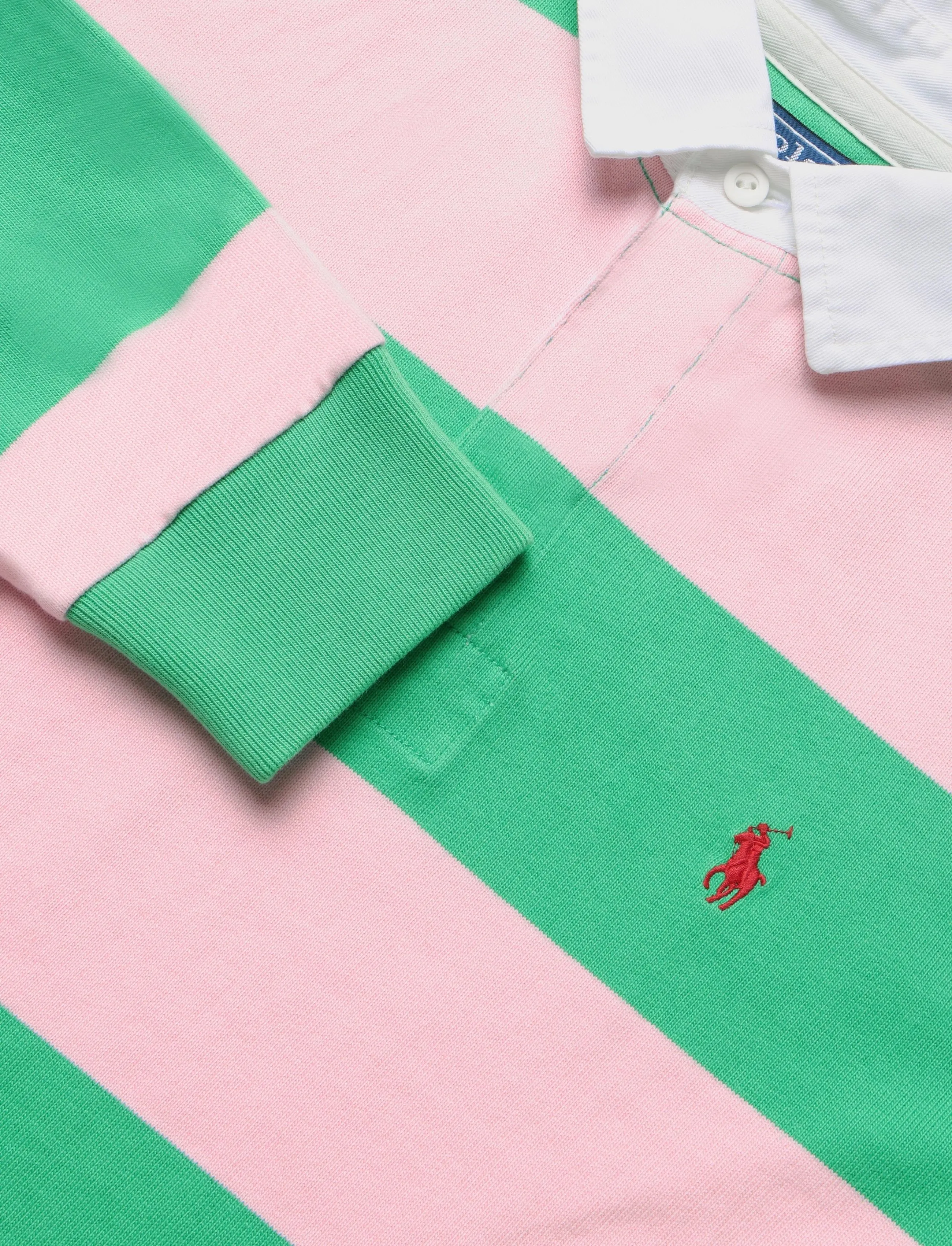 Polo Ralph Lauren - HEAVY RUGBY JERSEY-KNT-PULLOVER - långärmade stickade pikétröjor - garden pink/summe - 2
