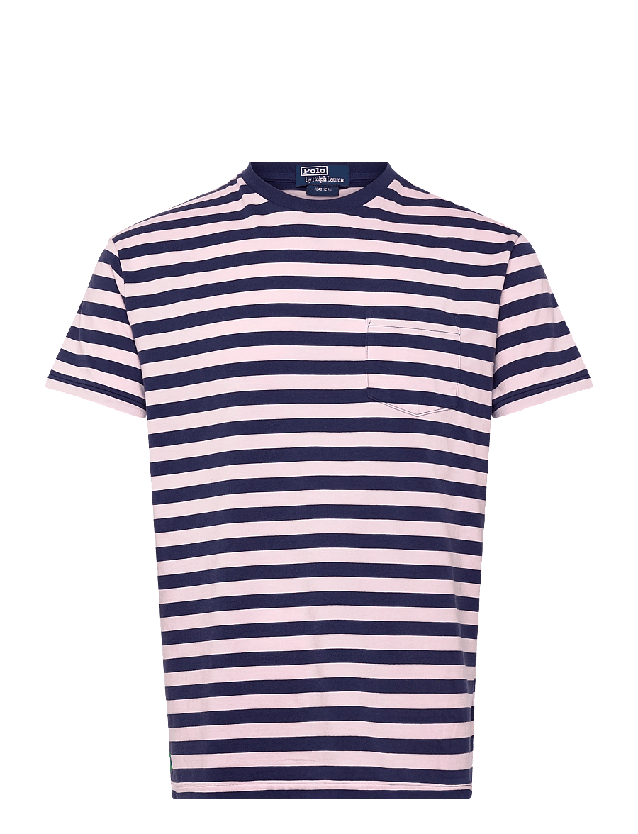 Polo Ralph Lauren - Classic Fit Striped Jersey T-Shirt - kurzärmelige t-shirts - garden pink/dark - 1