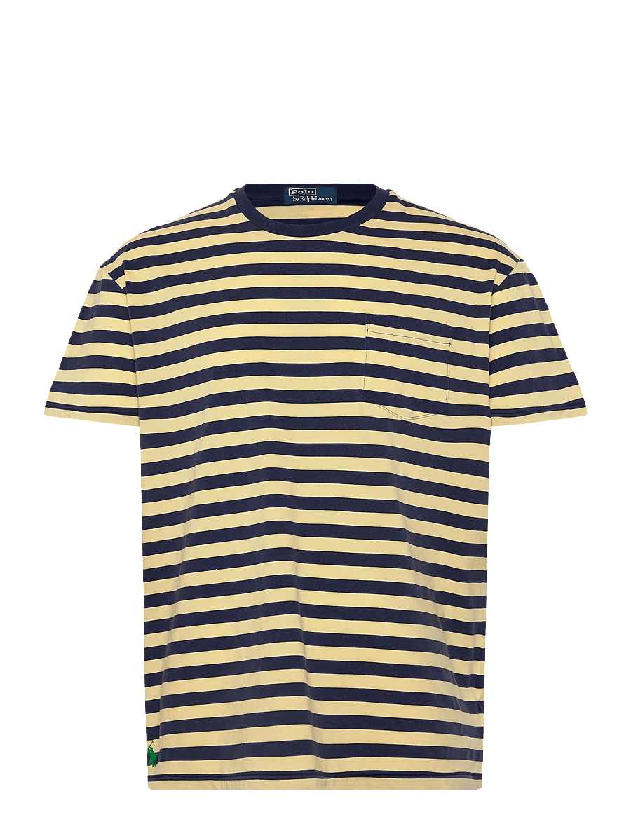 Polo Ralph Lauren - Classic Fit Striped Jersey T-Shirt - kurzärmelige t-shirts - resort gold/dark - 1