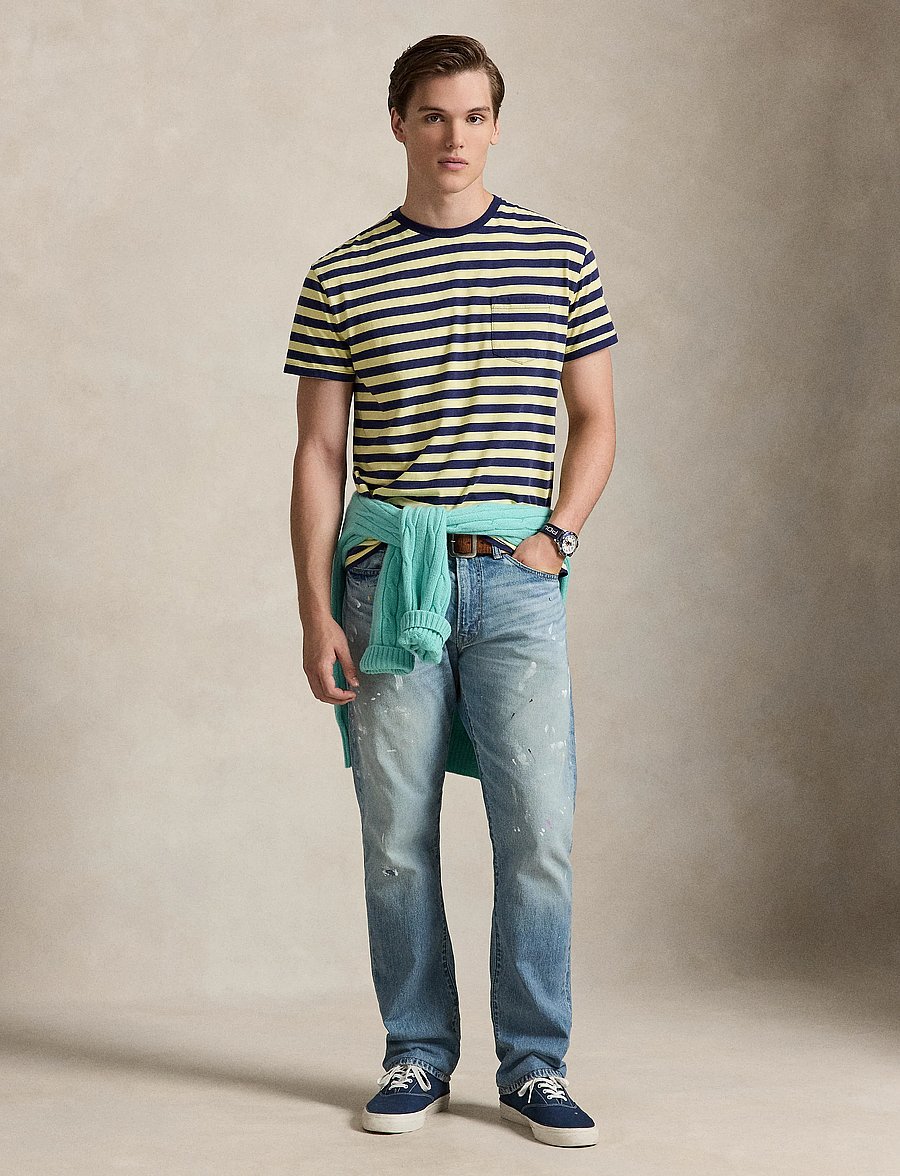 Polo Ralph Lauren - Classic Fit Striped Jersey T-Shirt - kurzärmelige t-shirts - resort gold/dark - 0