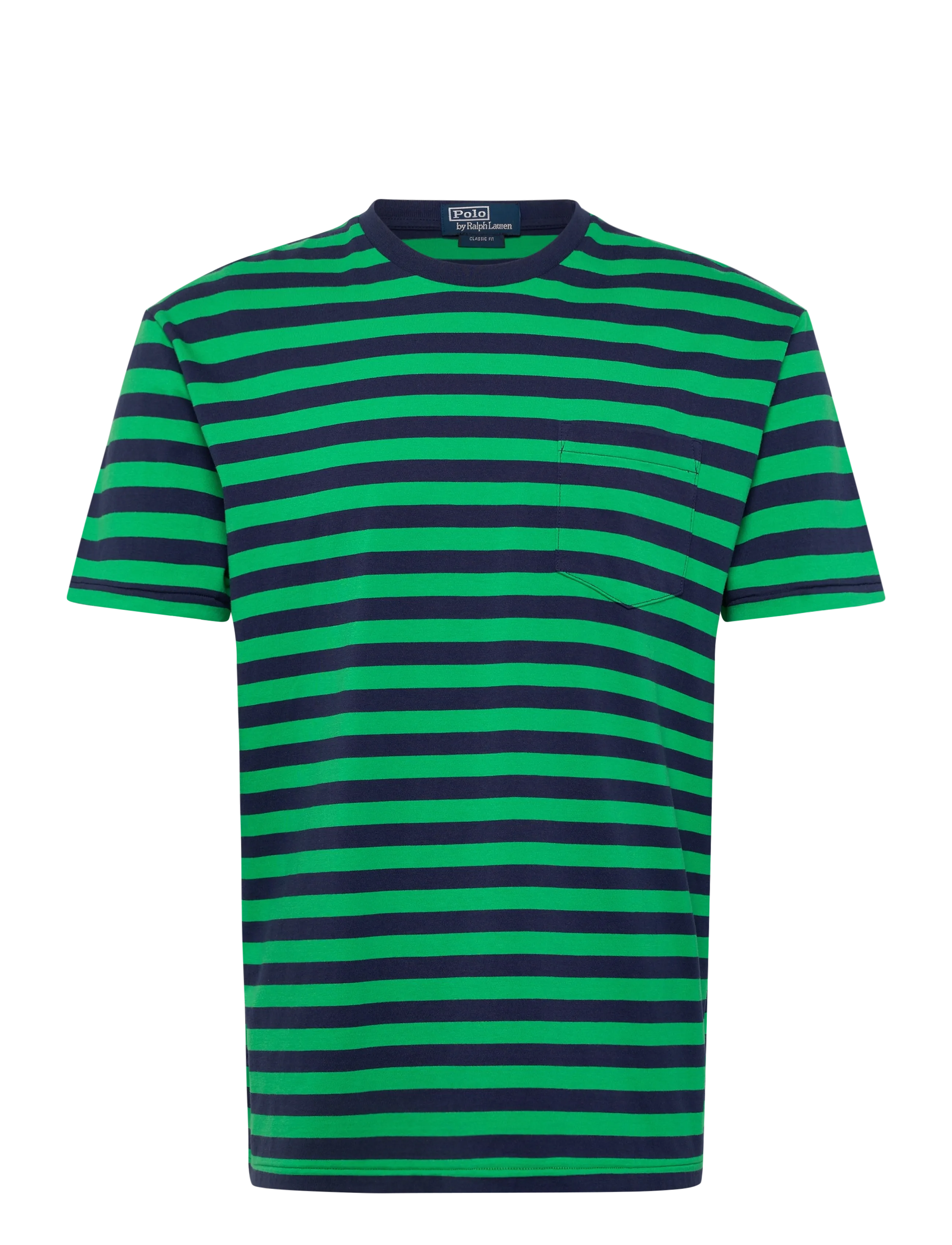 Polo Ralph Lauren Classic Fit Striped Jersey T-Shirt - Tøj - SUMMER EMERALD/DA / green