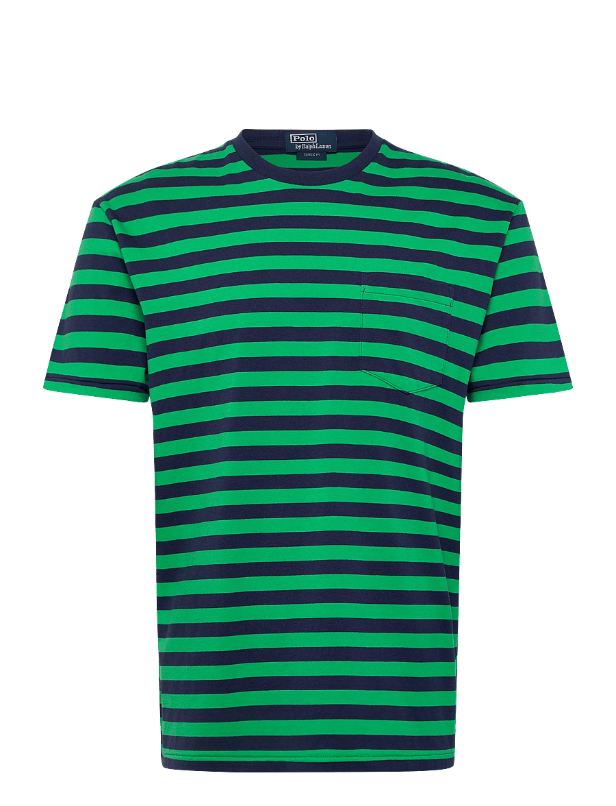 Polo Ralph Lauren - Classic Fit Striped Jersey T-Shirt - kurzärmelige t-shirts - summer emerald/da - 1