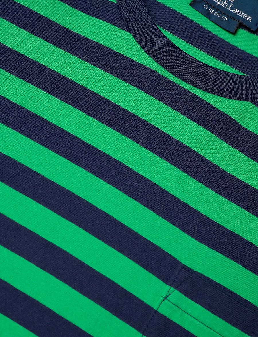 Polo Ralph Lauren - Classic Fit Striped Jersey T-Shirt - kurzärmelige t-shirts - summer emerald/da - 4