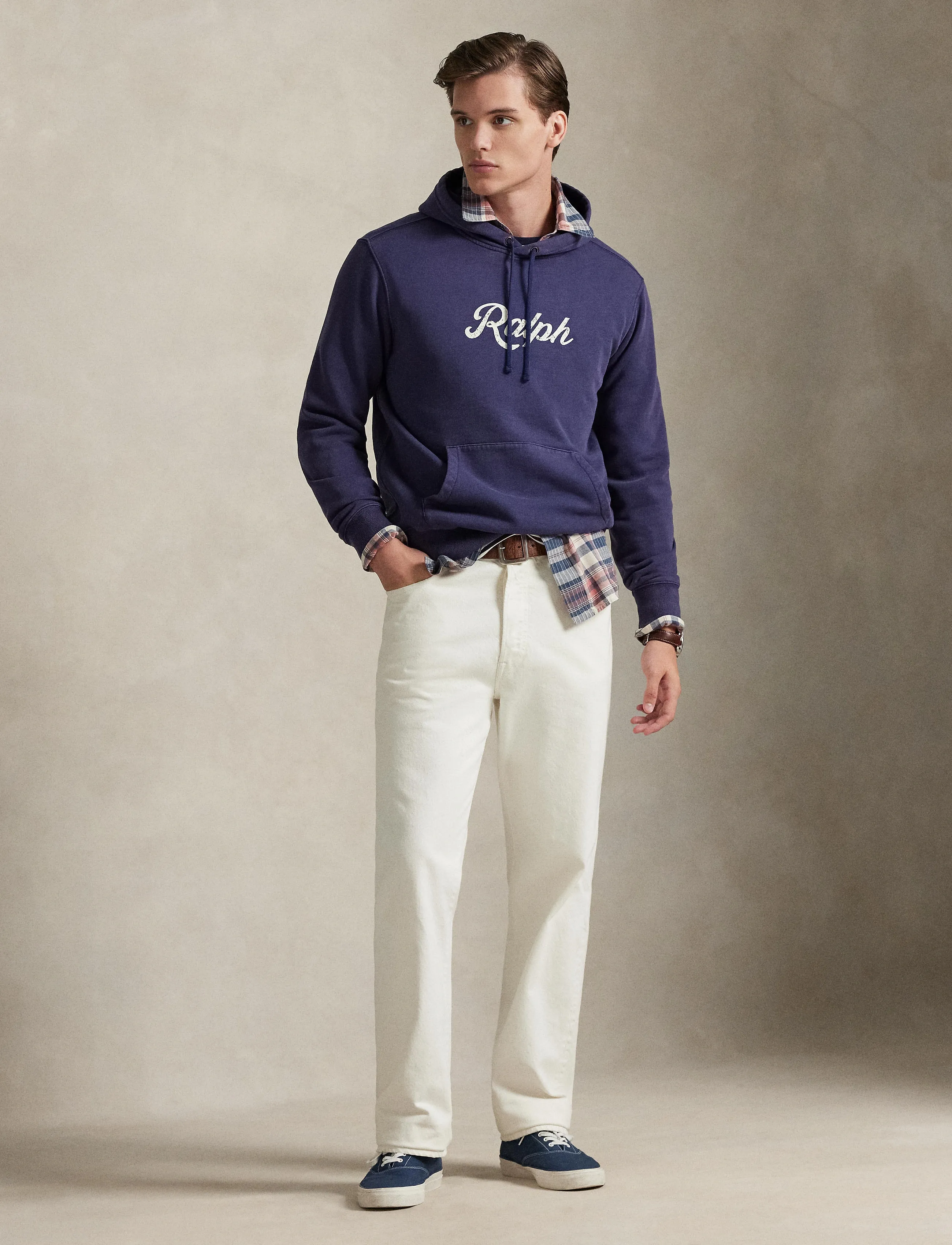 Polo Ralph Lauren The Ralph Logo Hoodie, Mænd, Logo Hættetrøje, Navy, Str: S