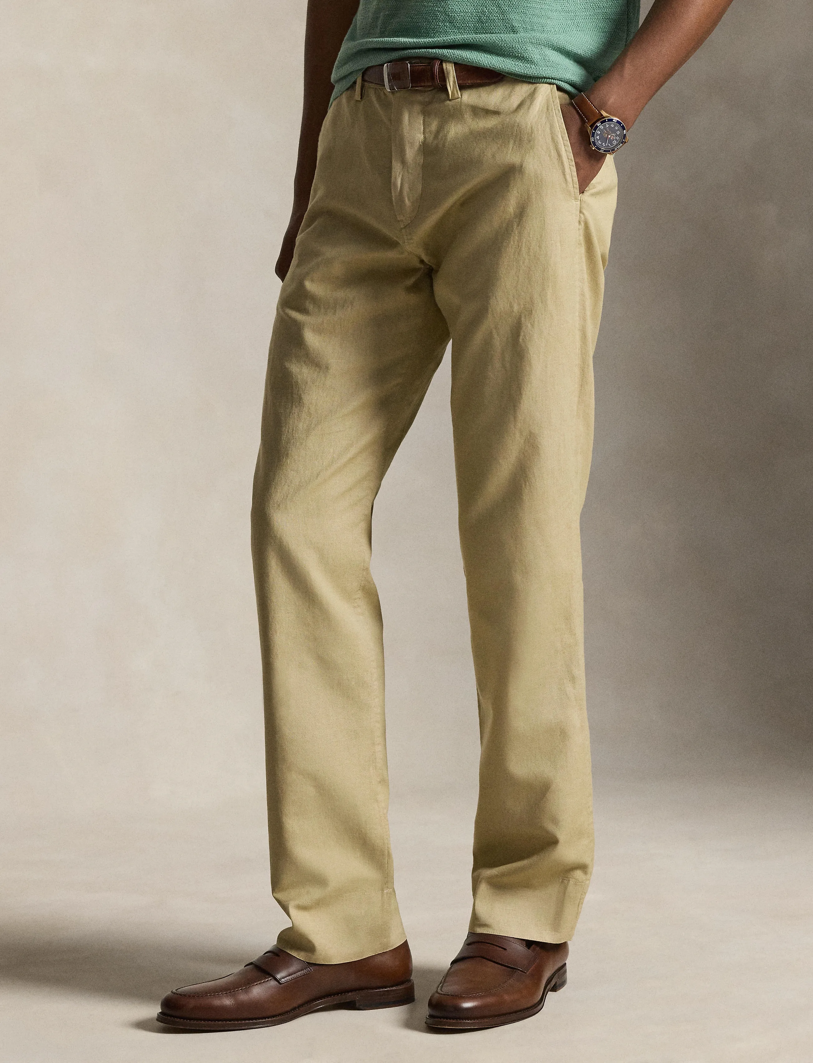 Polo Ralph Lauren Bedford Classic Fit Linen-Cotton Pant - Trousers - COASTAL BEIGE / beige