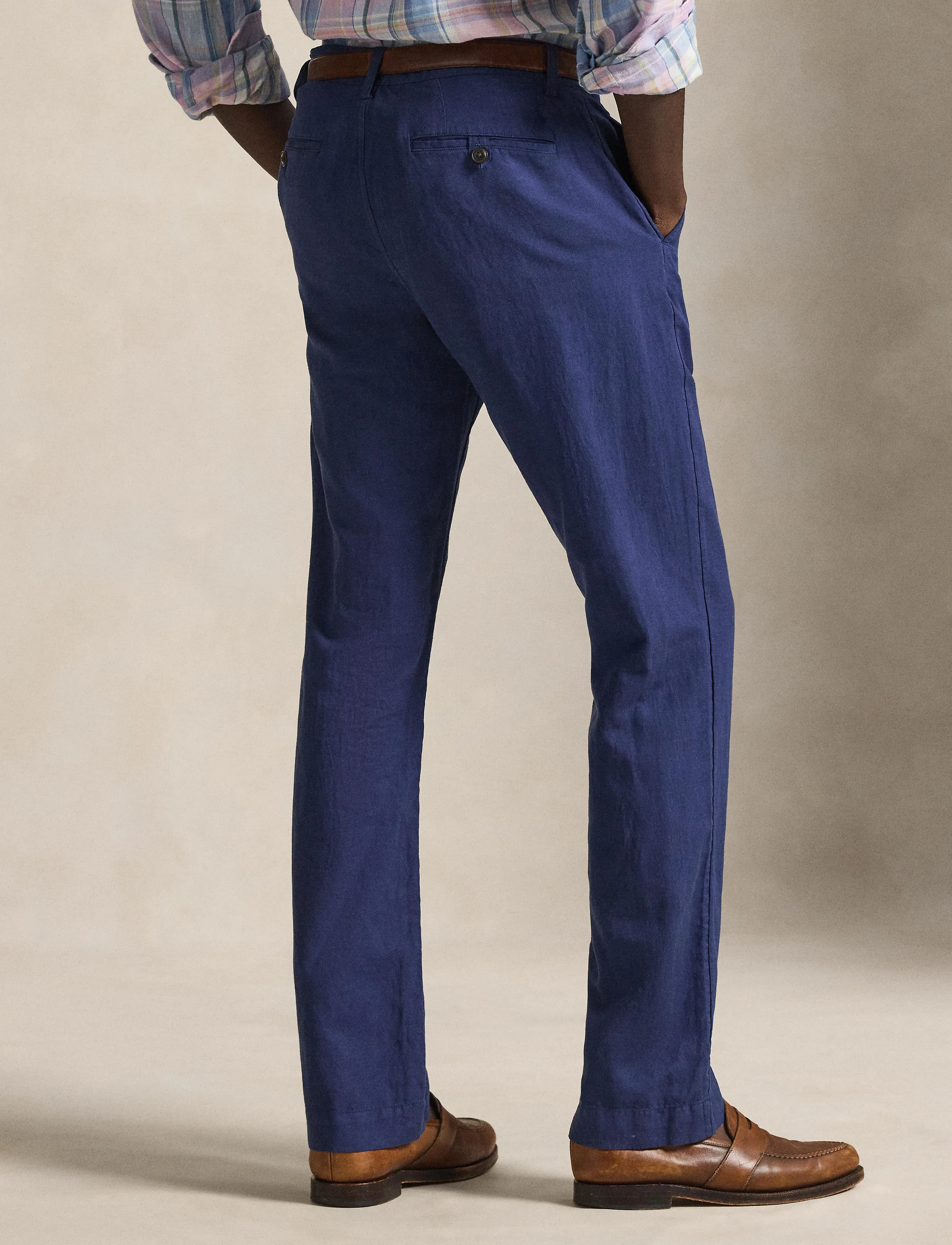 Polo Ralph Lauren - Bedford Classic Fit Linen-Cotton Pant - hørbukser - dusty azure - 3