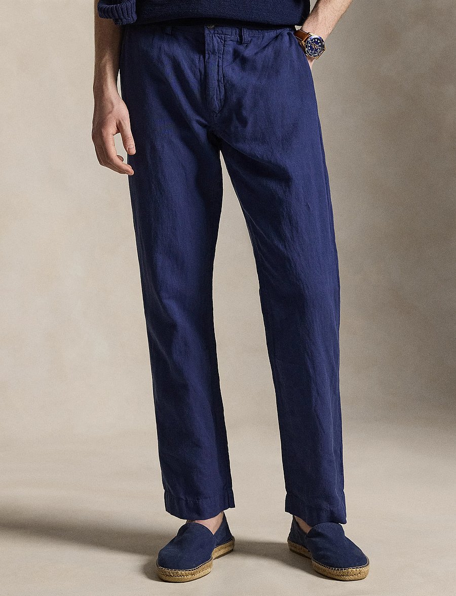 Polo Ralph Lauren - Bedford Classic Fit Linen-Cotton Pant - hørbukser - new classic navy - 0