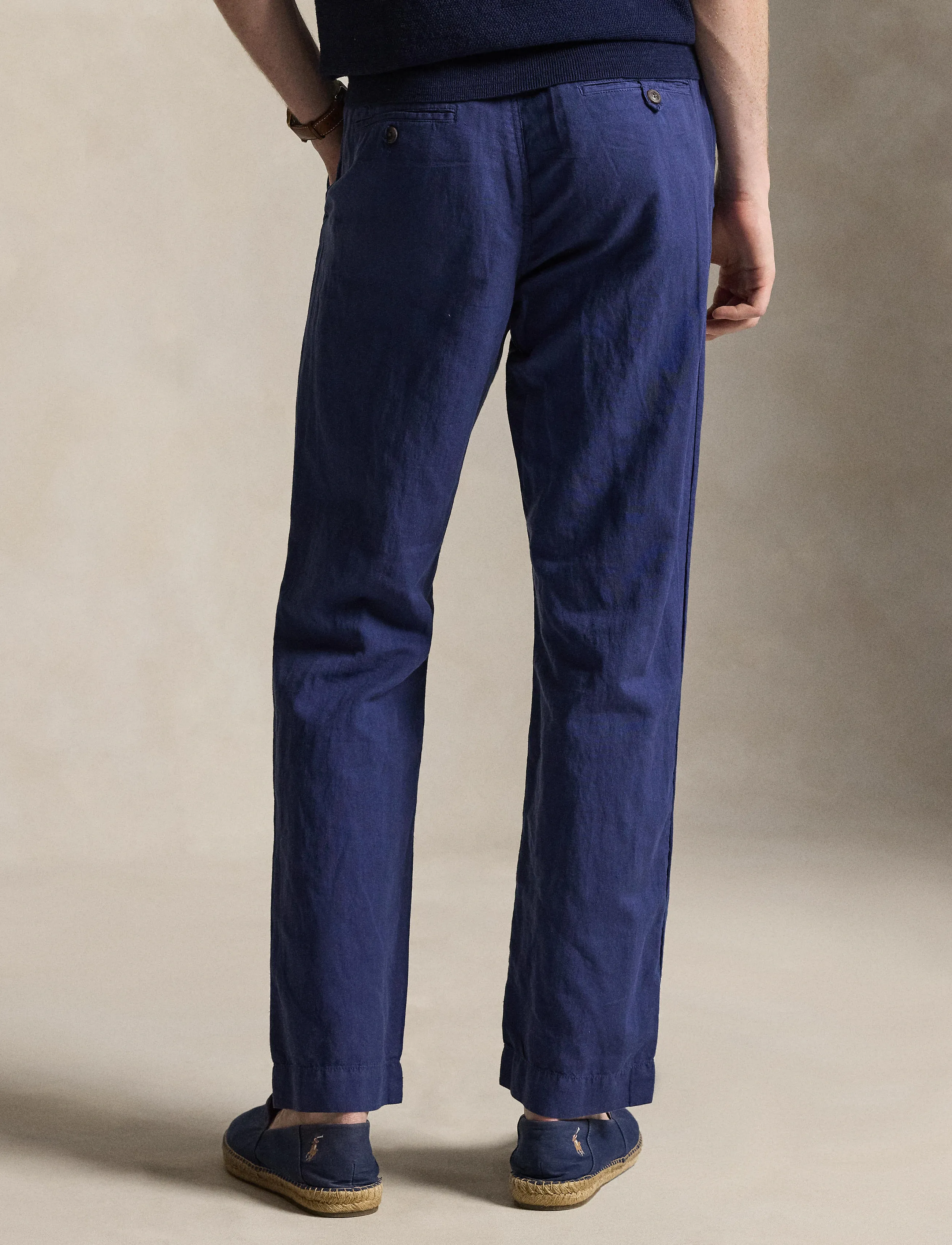Polo Ralph Lauren - Bedford Classic Fit Linen-Cotton Pant - hørbukser - new classic navy - 3