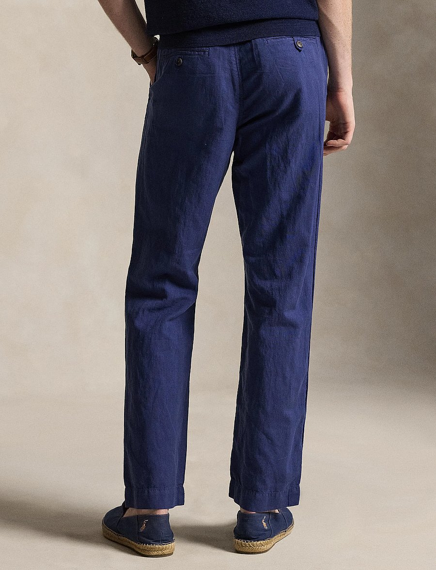 Polo Ralph Lauren - Bedford Classic Fit Linen-Cotton Pant - hørbukser - new classic navy - 3