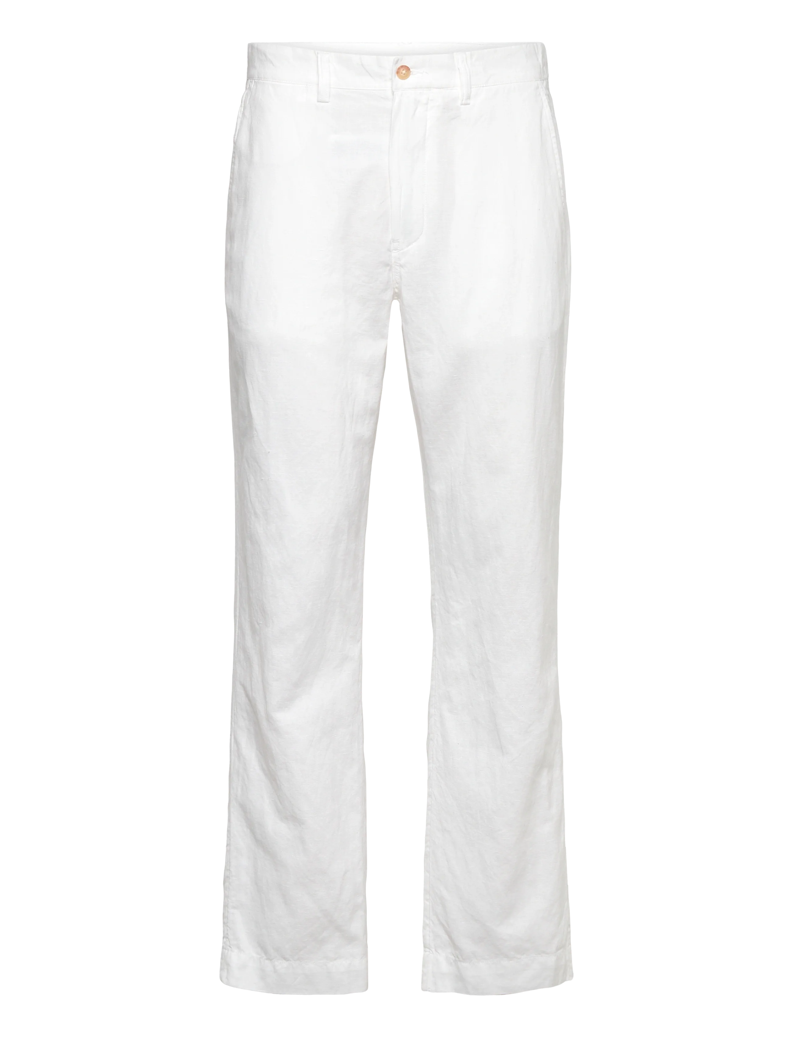Bedford Classic Fit Linen-Cotton Pant - WHITE