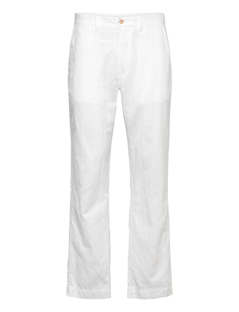 Polo Ralph Lauren - Bedford Classic Fit Linen-Cotton Pant - leinenhosen - white - 0