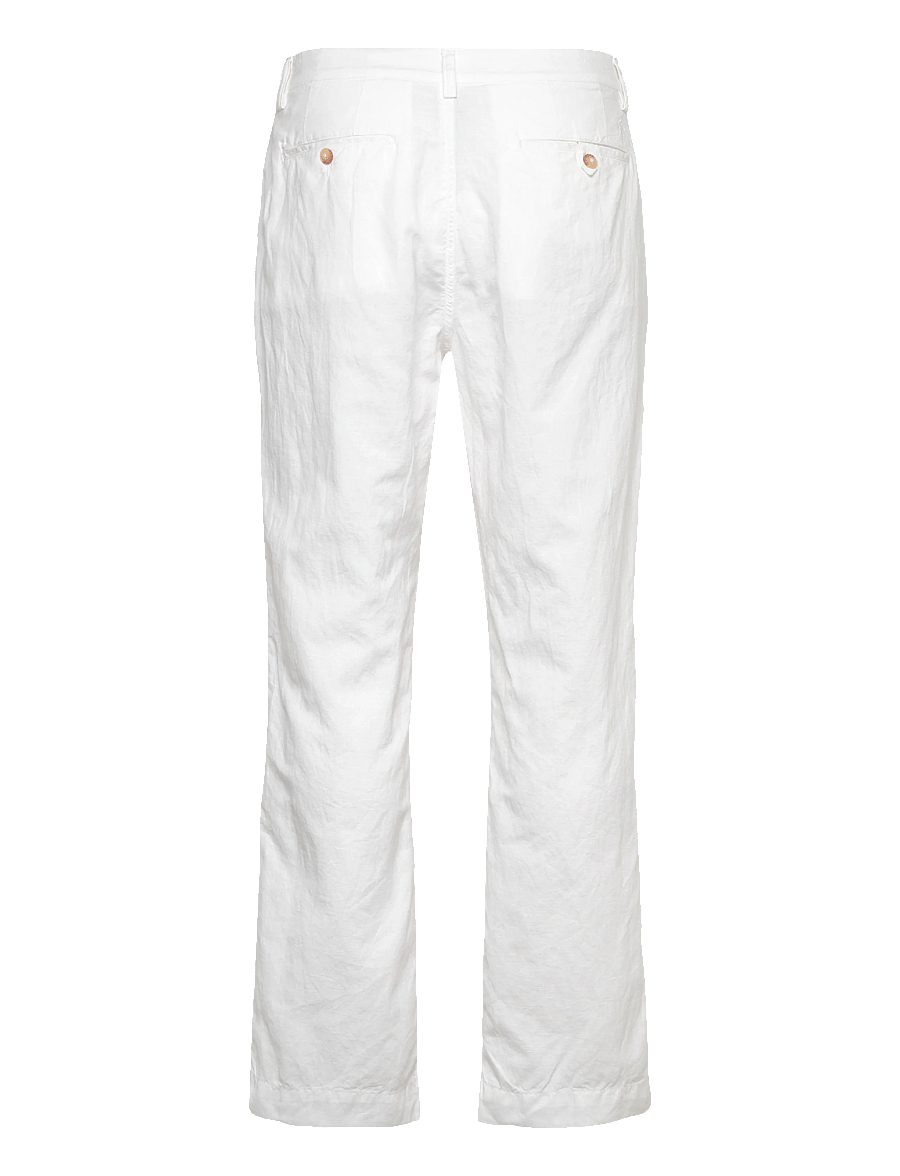Polo Ralph Lauren - Bedford Classic Fit Linen-Cotton Pant - hørbukser - white - 2