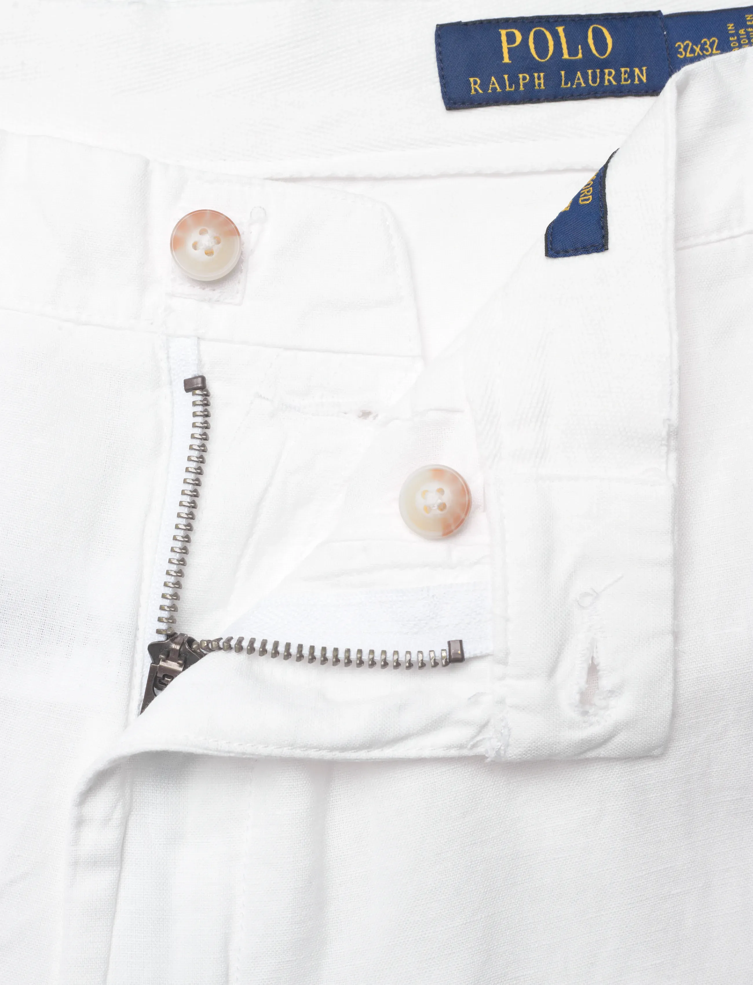 Polo Ralph Lauren - Bedford Classic Fit Linen-Cotton Pant - hørbukser - white - 5