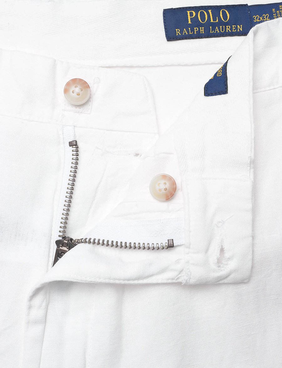 Polo Ralph Lauren - Bedford Classic Fit Linen-Cotton Pant - hørbukser - white - 5