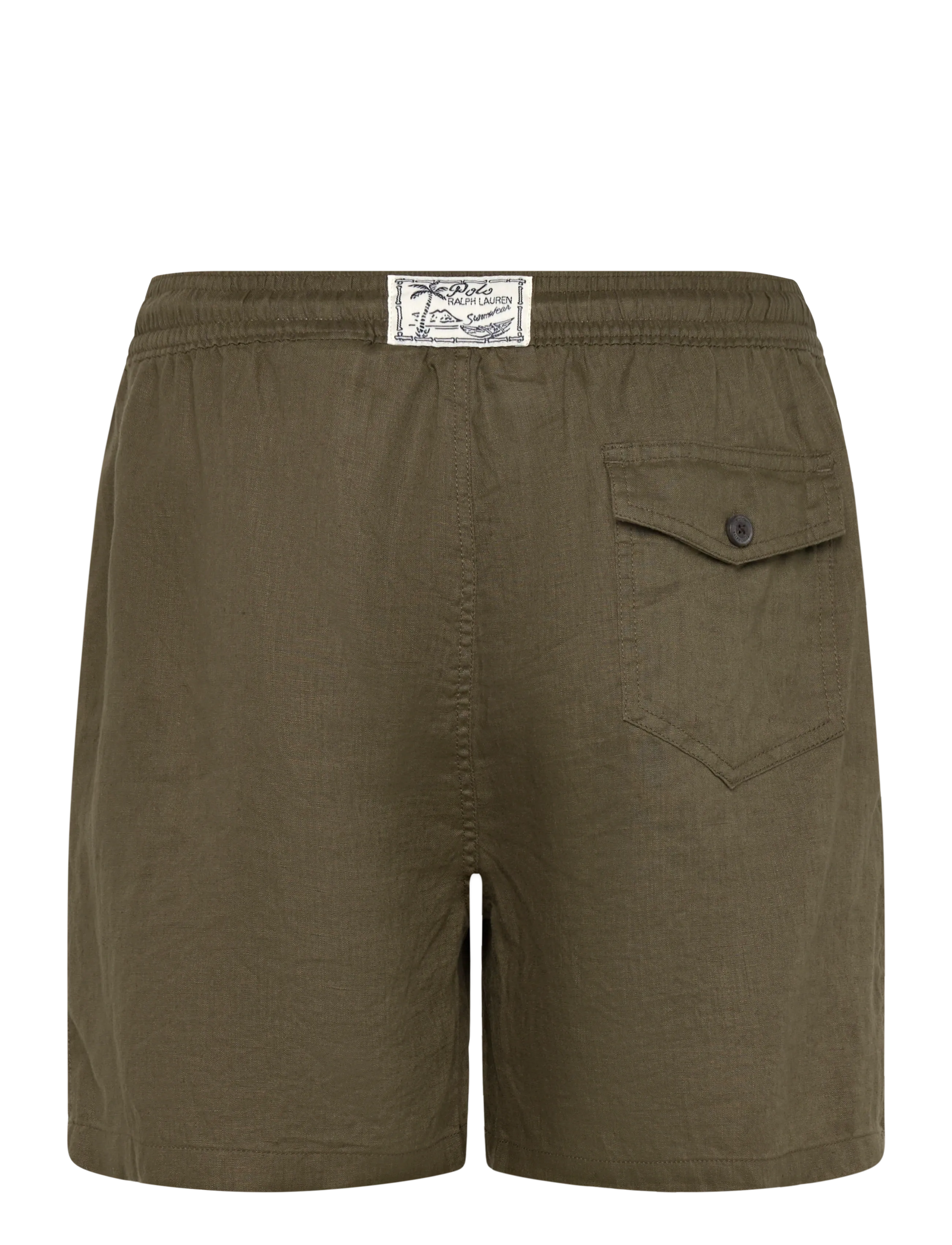 Polo Ralph Lauren - 5.75-Inch Traveler Linen Swim Trunk - shorts de bain - canopy olive - 2