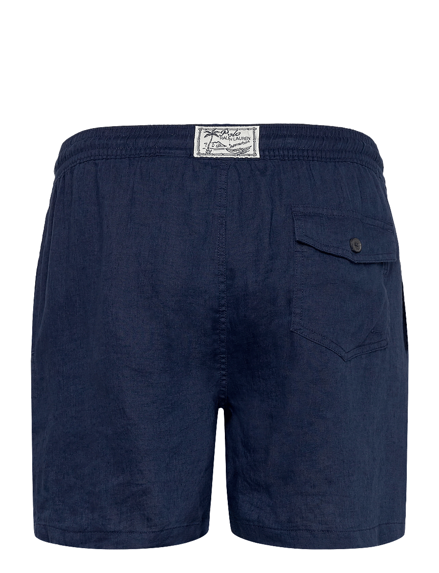 Polo Ralph Lauren - 5.75-Inch Traveler Linen Swim Trunk - badeshorts - newport navy - 2