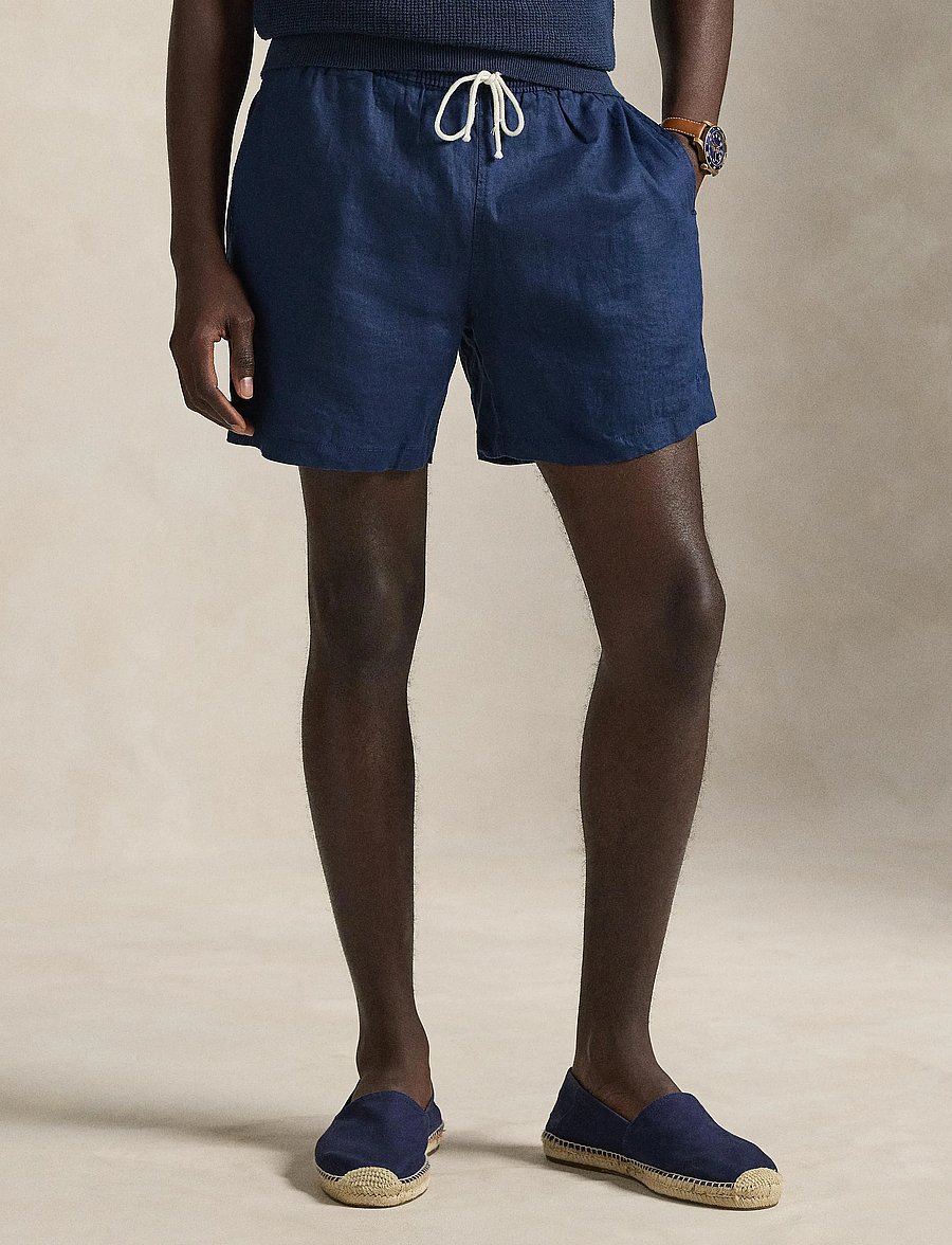 Polo Ralph Lauren - 5.75-Inch Traveler Linen Swim Trunk - badeshorts - newport navy - 0