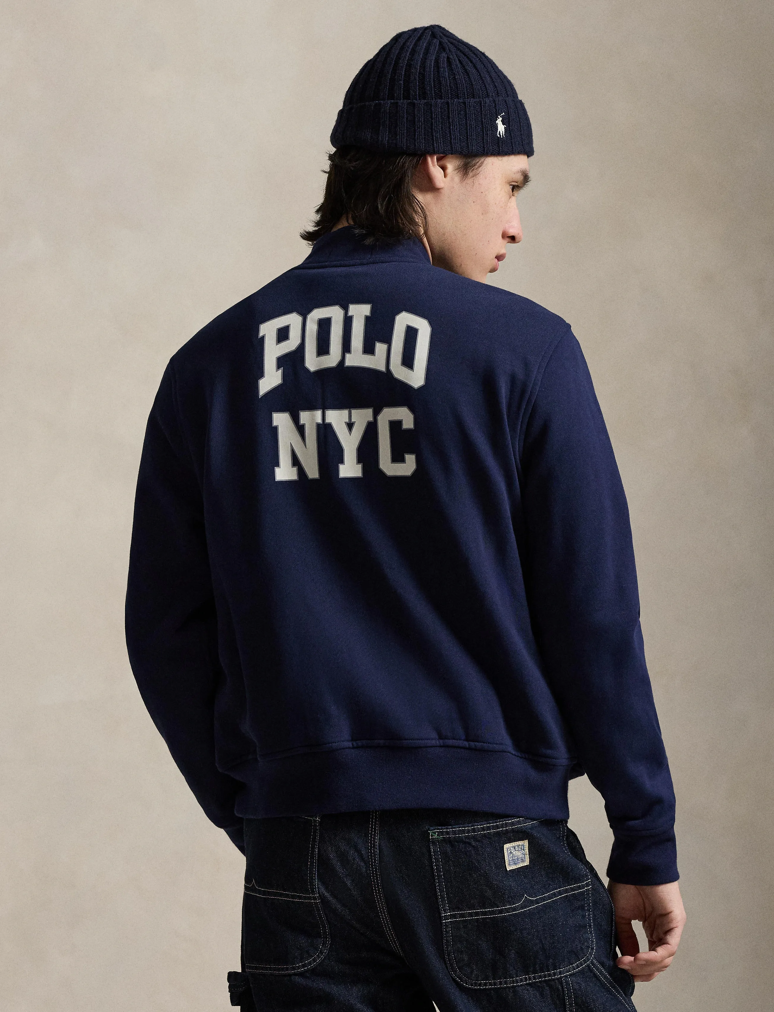 Fleece Graphic Baseball Jacket 2