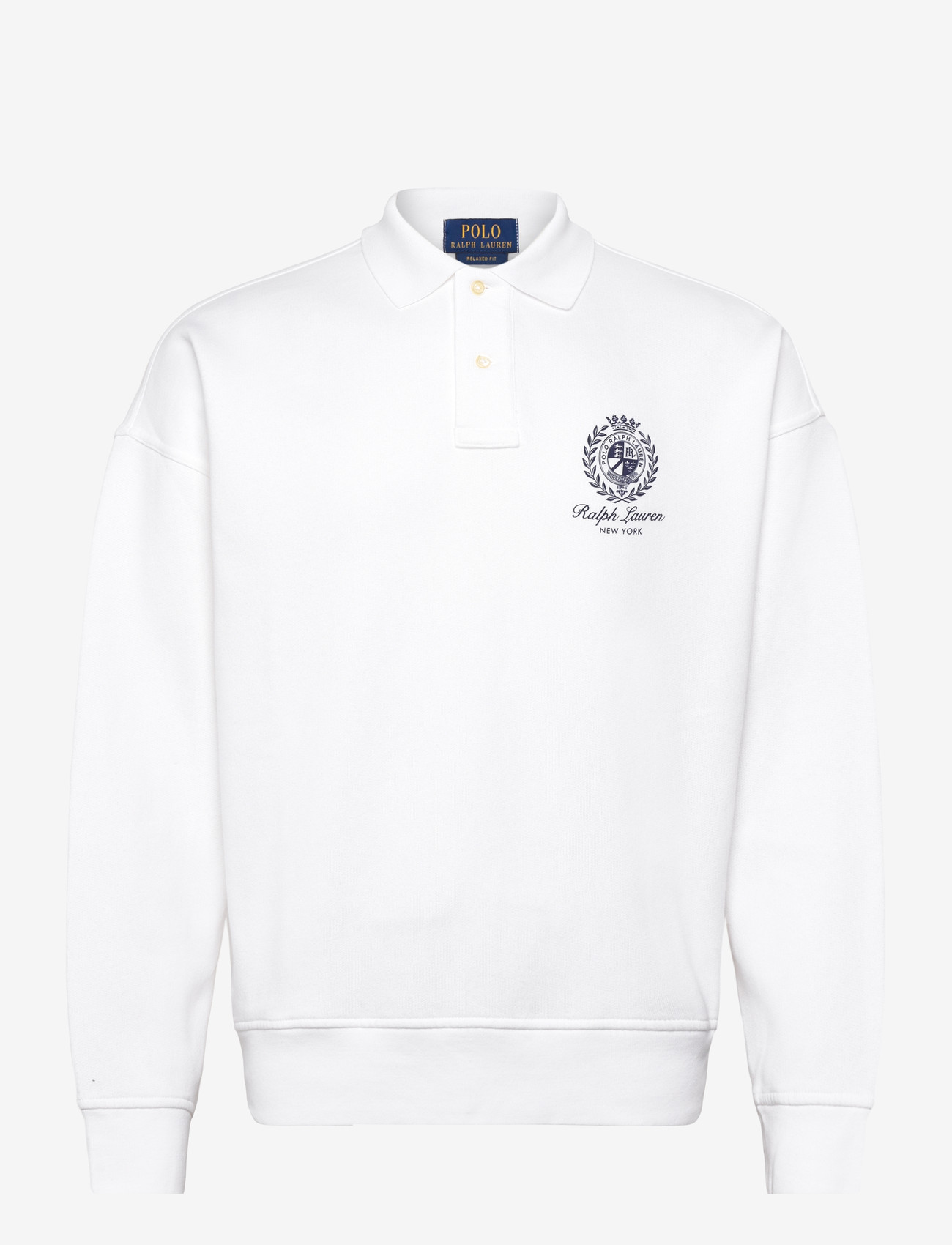 Polo Ralph Lauren - Relaxed Fit Fleece Graphic Sweatshirt - knitted polos - white - 0