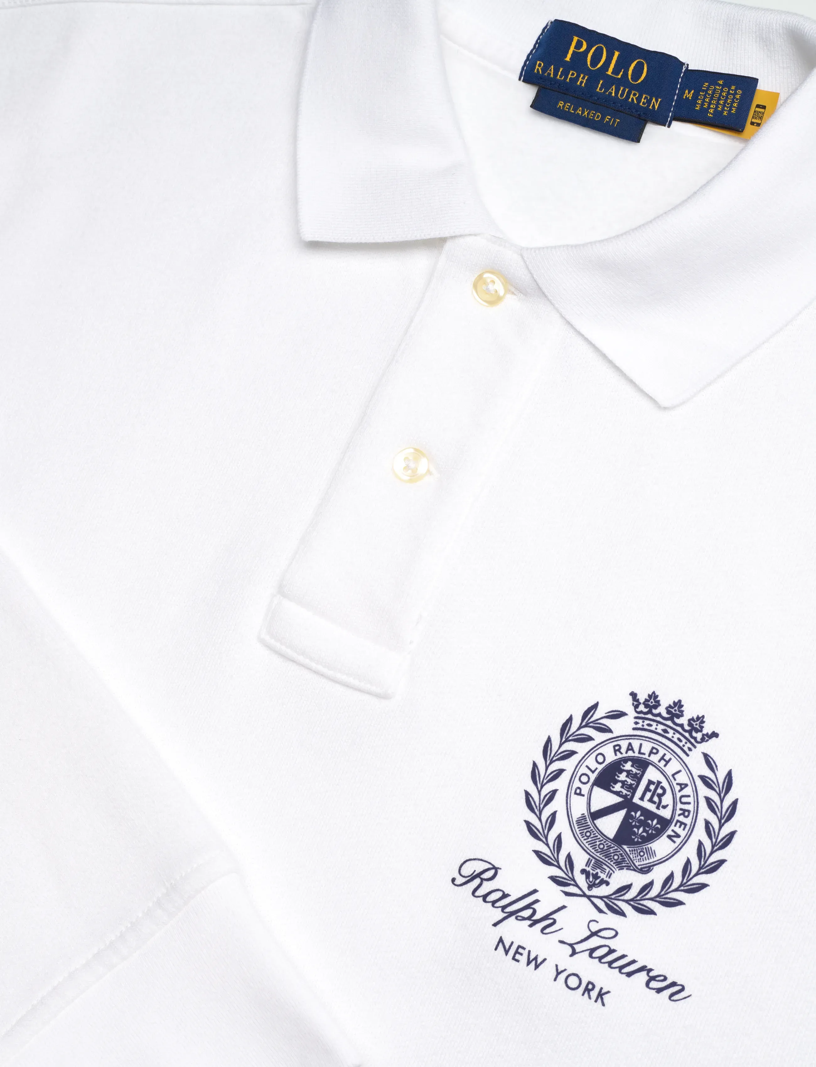 Polo Ralph Lauren - Relaxed Fit Fleece Graphic Sweatshirt - poloer i strik med lange ærmer - white - 4