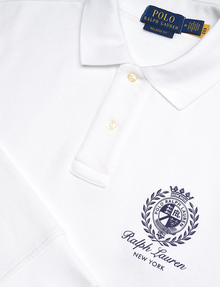 Polo Ralph Lauren - Relaxed Fit Fleece Graphic Sweatshirt - poloer i strik med lange ærmer - white - 4