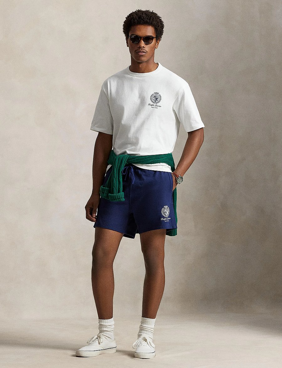 Polo Ralph Lauren - 5-Inch Relaxed Fit Jersey Graphic Short - sweatshorts - newport navy - 4