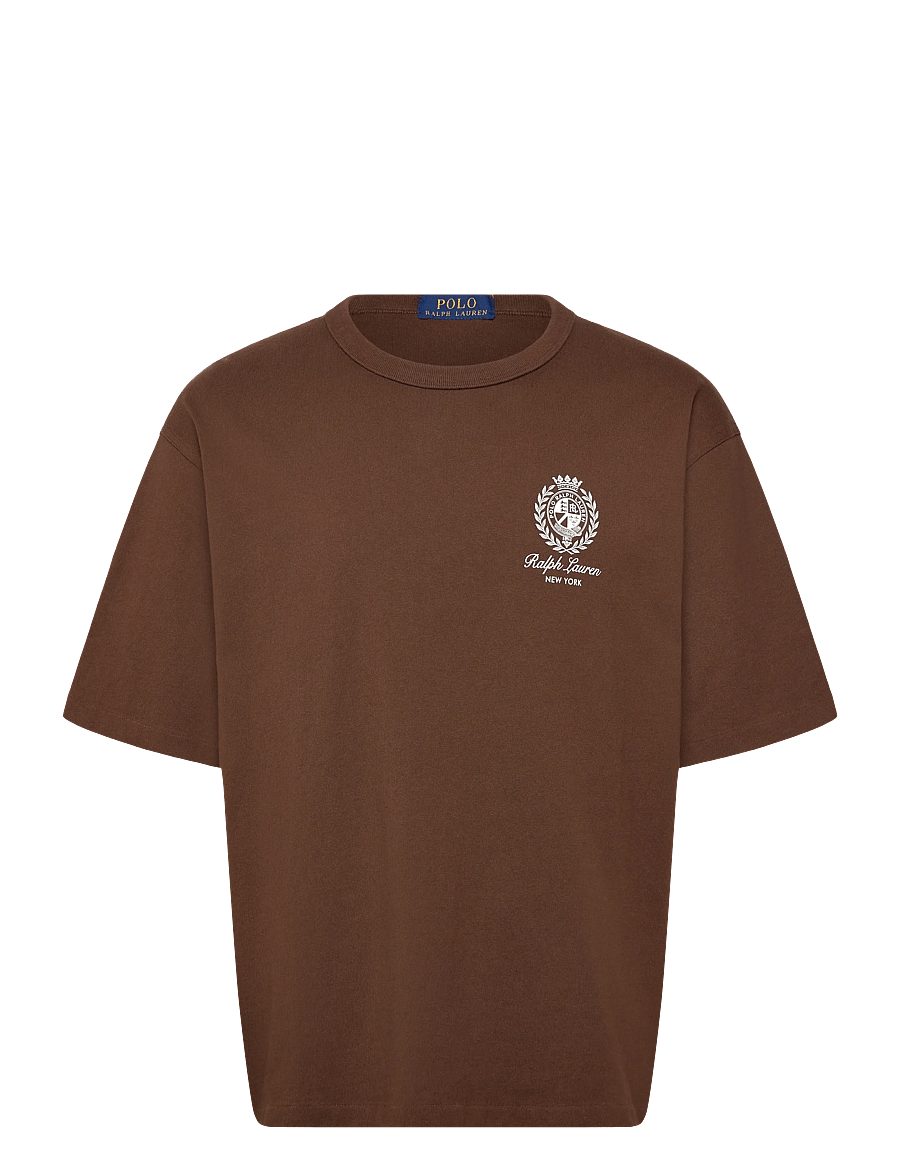 Polo Ralph Lauren - Relaxed Fit Jersey Graphic T-Shirt - kurzärmelige t-shirts - branch brown - 0