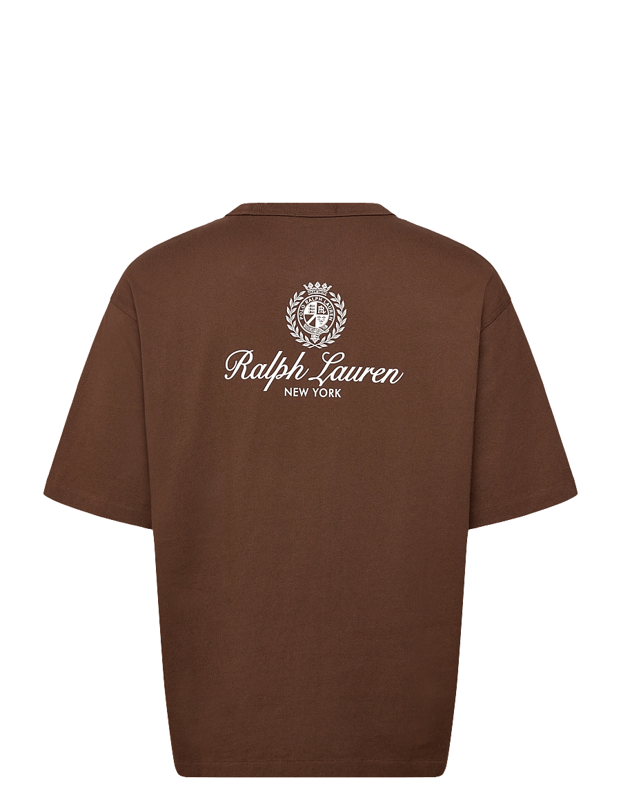 Polo Ralph Lauren - Relaxed Fit Jersey Graphic T-Shirt - kurzärmelige t-shirts - branch brown - 1