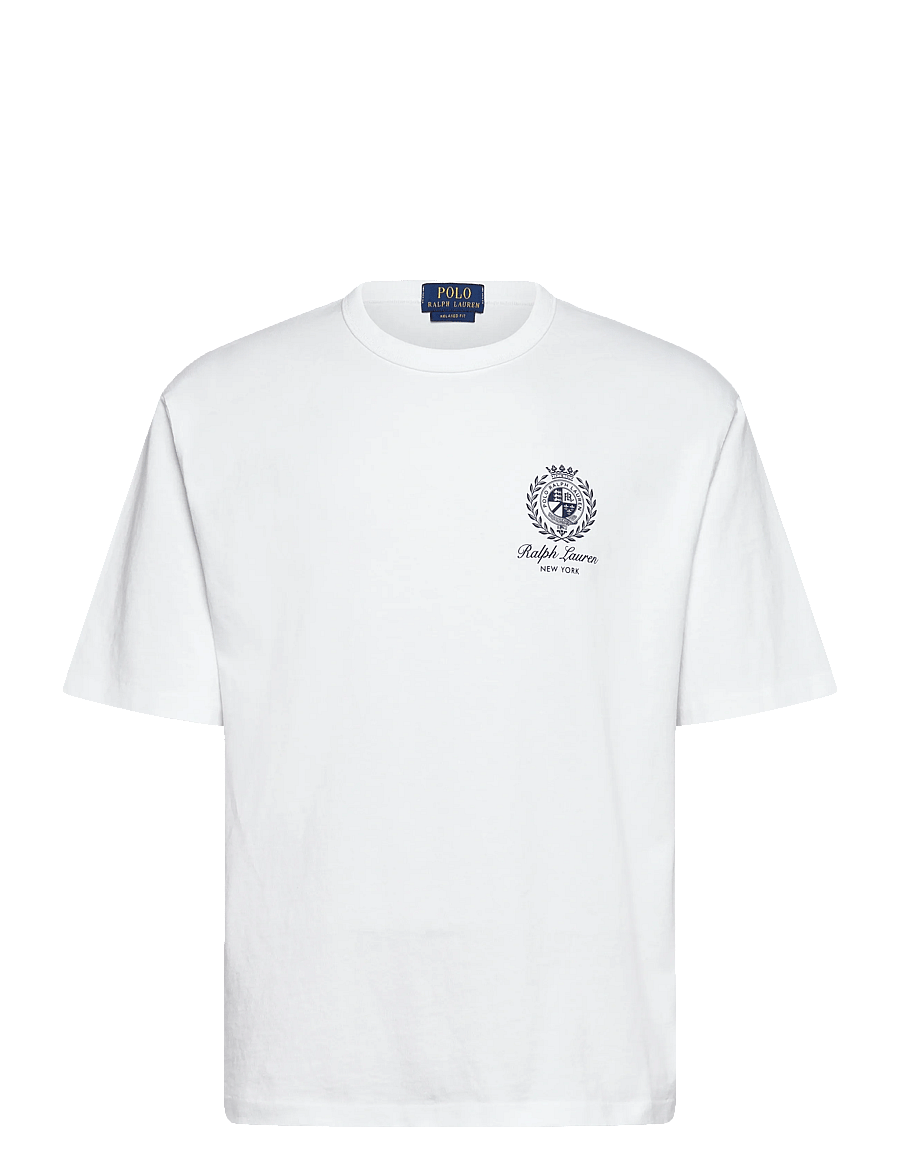 Polo Ralph Lauren - Relaxed Fit Jersey Graphic T-Shirt - kurzärmelige t-shirts - white - 0