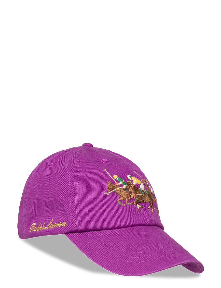 Polo Ralph Lauren - Triple-Pony Twill Ball Cap - kasketter - purple dawn - 0